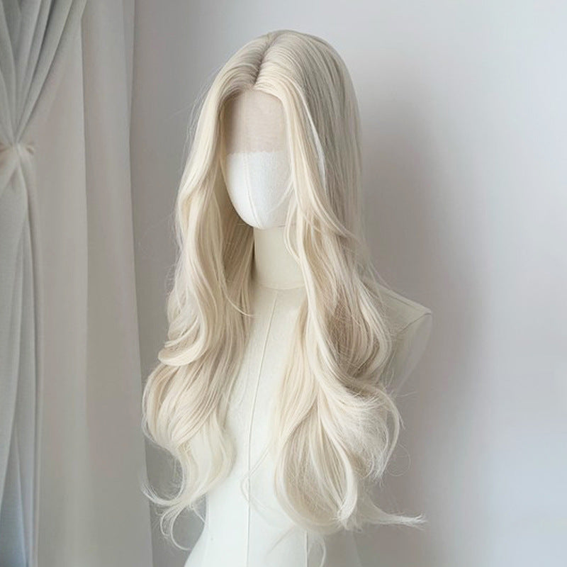 Breathable mesh bottom design, colorful gradient long hair cosplay special full head cover