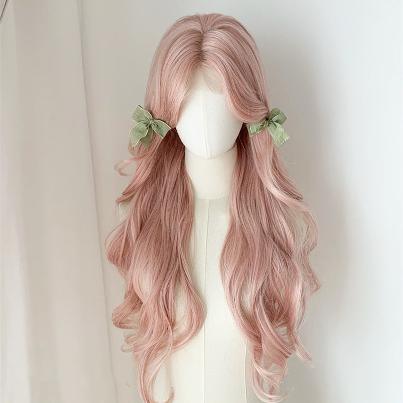 Breathable mesh bottom design, colorful gradient long hair cosplay special full head cover