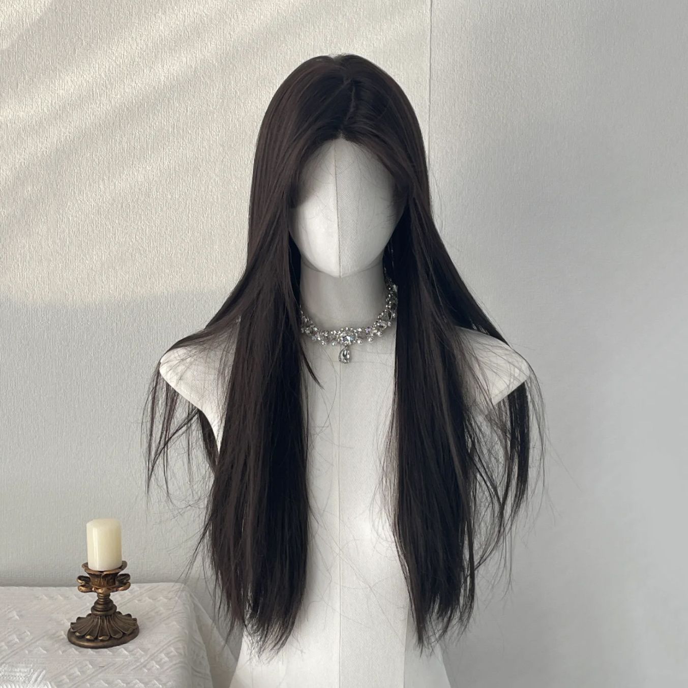 Breathable mesh bottom design, colorful gradient long hair cosplay special full head cover