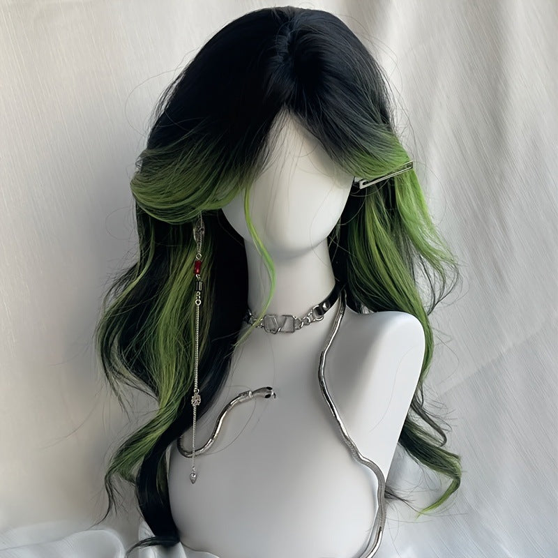 Role playing special European and American big wave wig replacement, long curly hair, half head cover, hair clip fixed, synthetic material, stage effect explosion