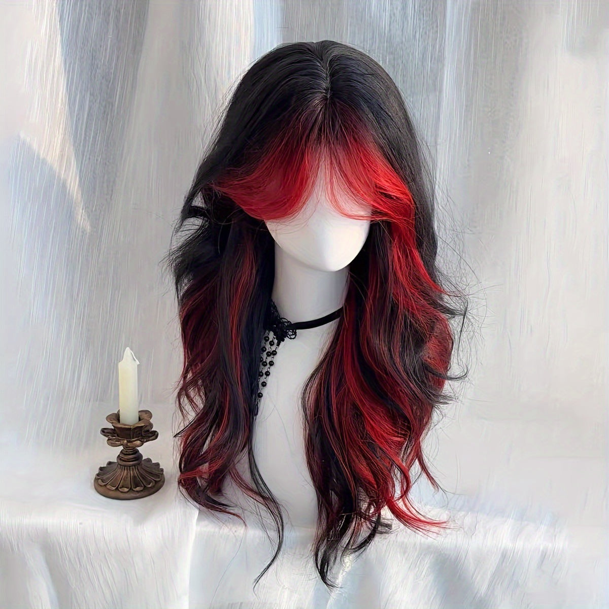 Role playing special European and American big wave wig replacement, long curly hair, half head cover, hair clip fixed, synthetic material, stage effect explosion
