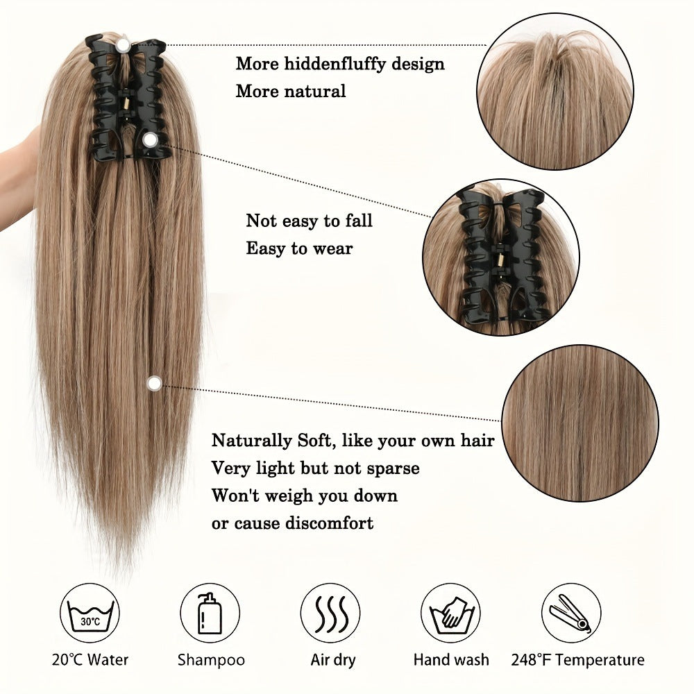 European and American Ins style high skull top big wave half head wig gradient brown long curly hair replacement patch