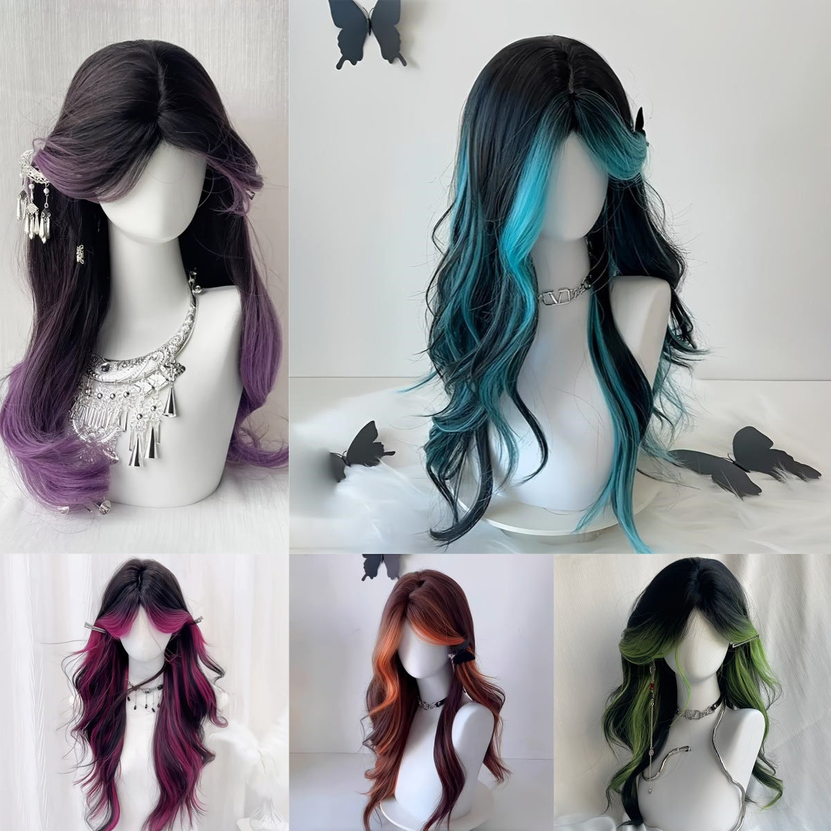 Role playing special European and American big wave wig replacement, long curly hair, half head cover, hair clip fixed, synthetic material, stage effect explosion