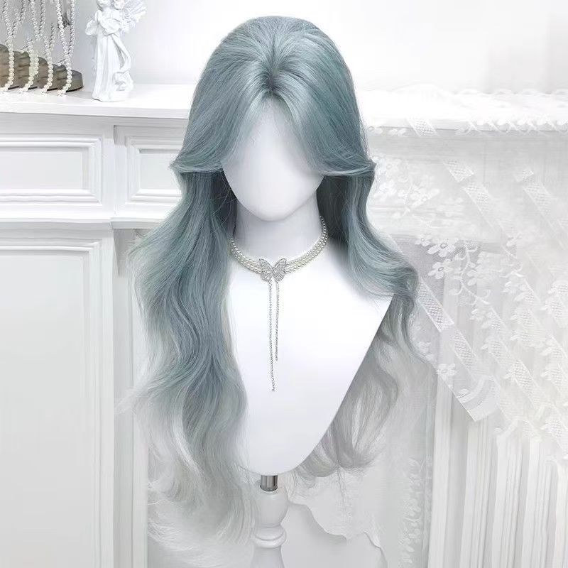 Breathable mesh bottom design, colorful gradient long hair cosplay special full head cover