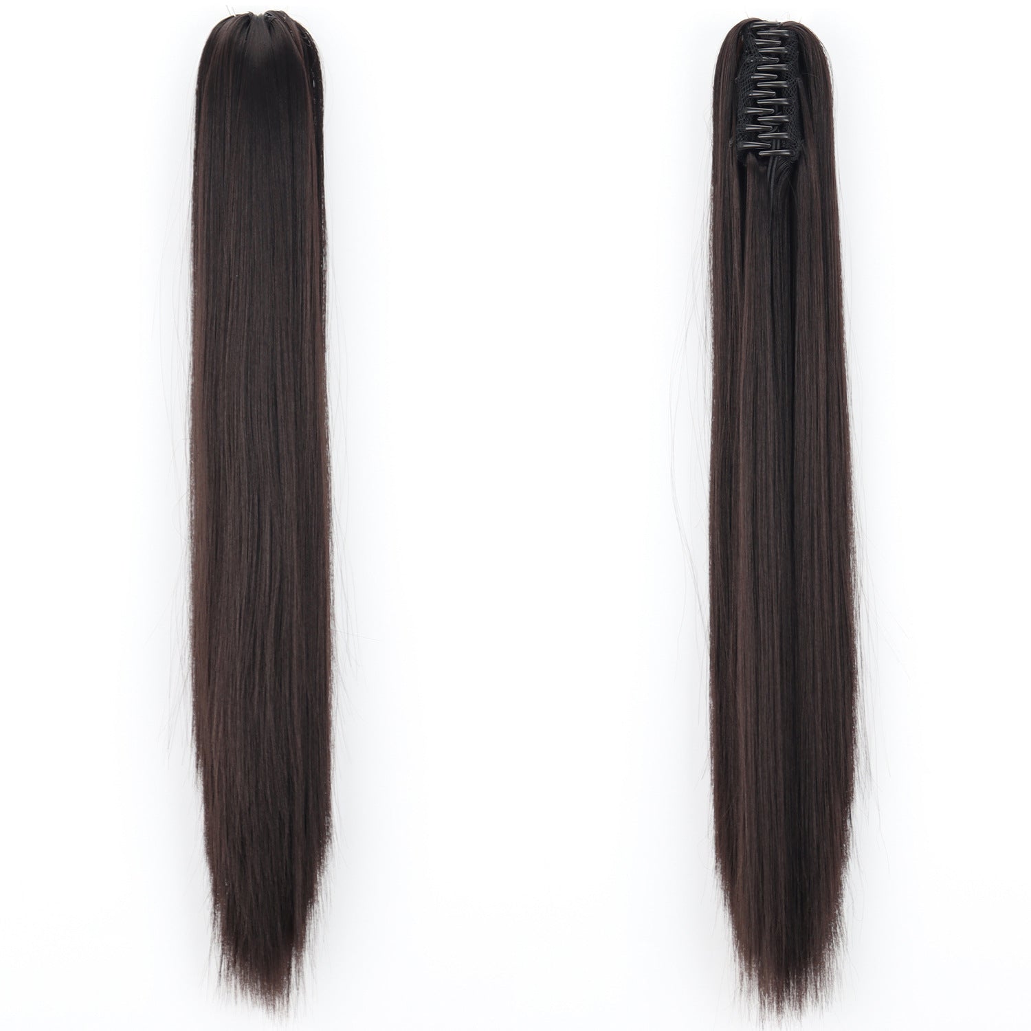 New wig, women's ponytail, medium long hair, simulated hair, natural micro curls, grab clip style ponytail, high ponytail, fake