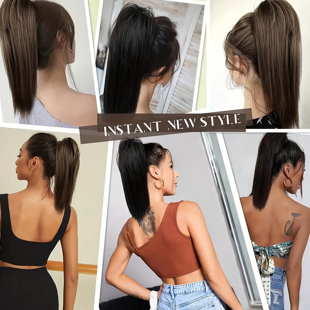 European and American Ins style high skull top big wave half head wig gradient brown long curly hair replacement patch