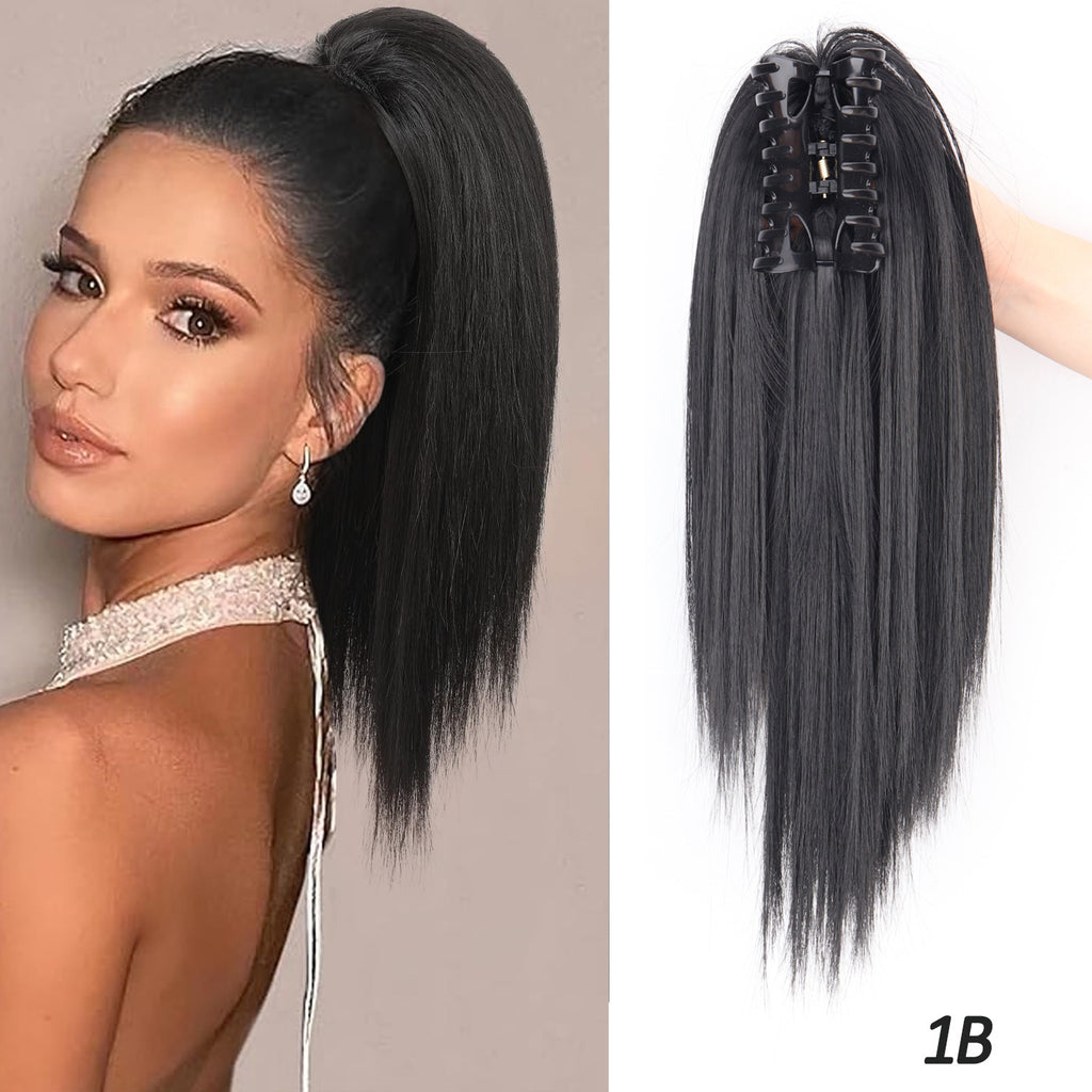 European and American Ins style high skull top big wave half head wig gradient brown long curly hair replacement patch