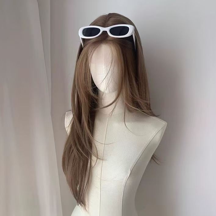 Breathable mesh bottom design, colorful gradient long hair cosplay special full head cover