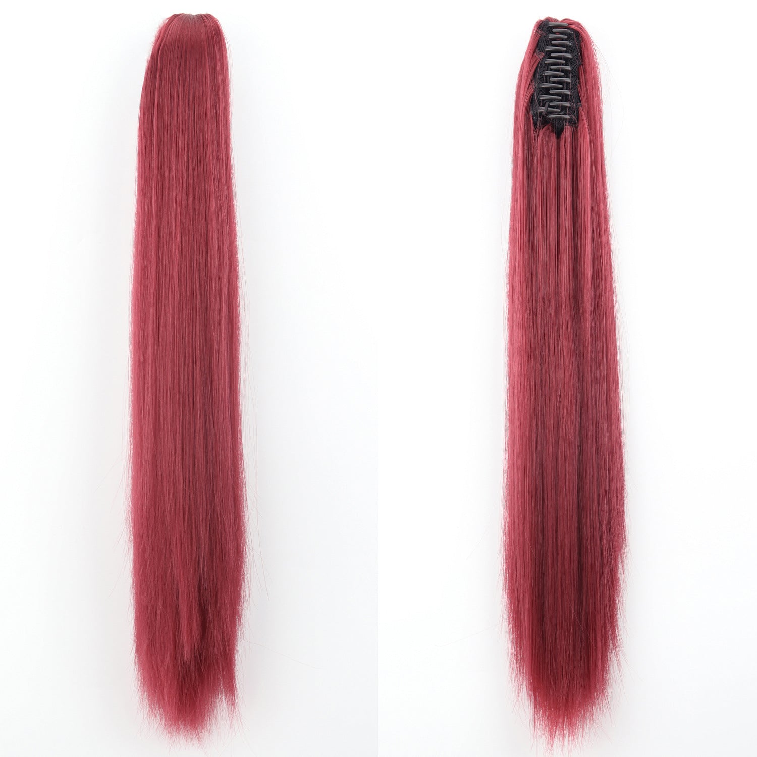 New wig, women's ponytail, medium long hair, simulated hair, natural micro curls, grab clip style ponytail, high ponytail, fake
