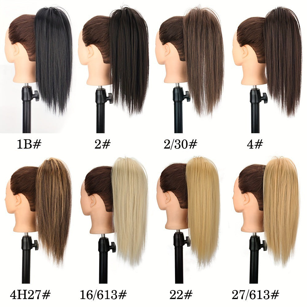 European and American Ins style high skull top big wave half head wig gradient brown long curly hair replacement patch